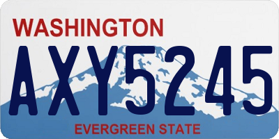 WA license plate AXY5245