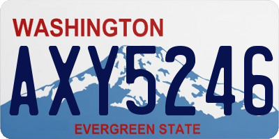 WA license plate AXY5246