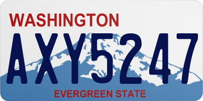 WA license plate AXY5247