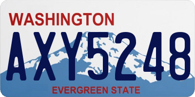 WA license plate AXY5248