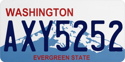 WA license plate AXY5252