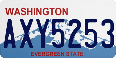 WA license plate AXY5253