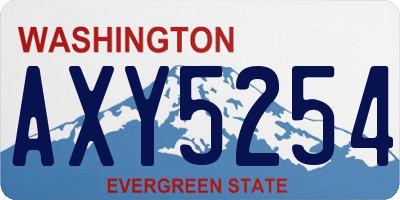 WA license plate AXY5254
