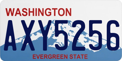 WA license plate AXY5256