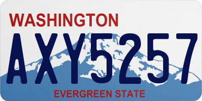 WA license plate AXY5257