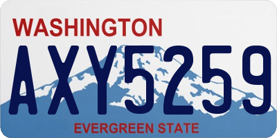 WA license plate AXY5259