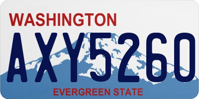 WA license plate AXY5260