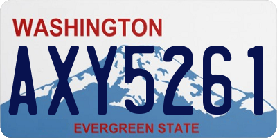 WA license plate AXY5261