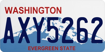 WA license plate AXY5262