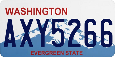 WA license plate AXY5266