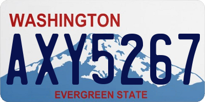 WA license plate AXY5267