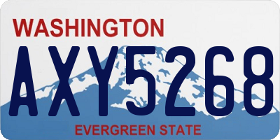 WA license plate AXY5268