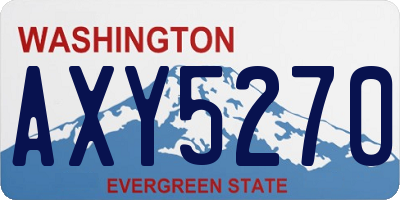 WA license plate AXY5270