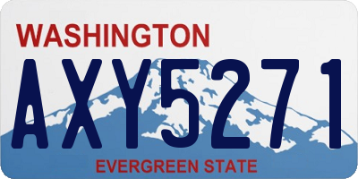 WA license plate AXY5271
