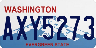 WA license plate AXY5273