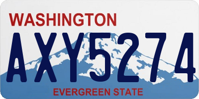 WA license plate AXY5274