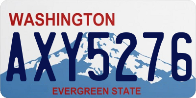 WA license plate AXY5276