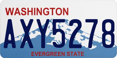 WA license plate AXY5278