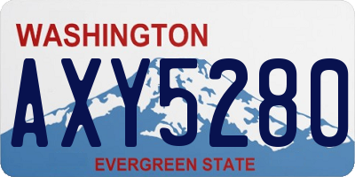 WA license plate AXY5280
