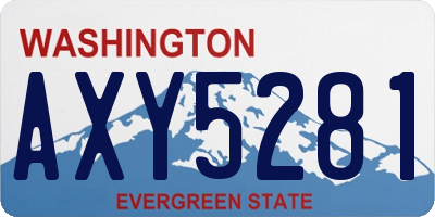 WA license plate AXY5281