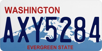 WA license plate AXY5284