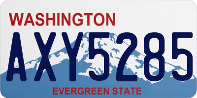 WA license plate AXY5285