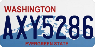 WA license plate AXY5286