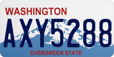 WA license plate AXY5288