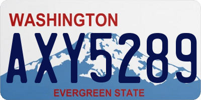 WA license plate AXY5289