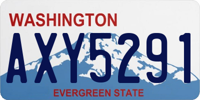 WA license plate AXY5291