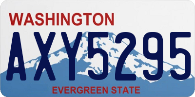 WA license plate AXY5295