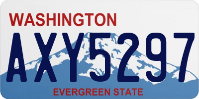 WA license plate AXY5297