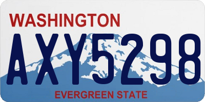 WA license plate AXY5298