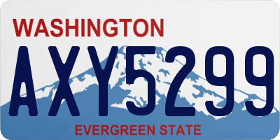WA license plate AXY5299