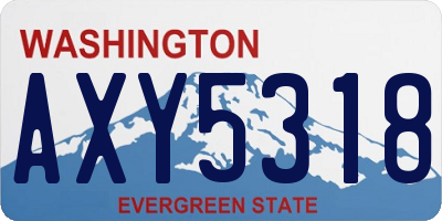 WA license plate AXY5318