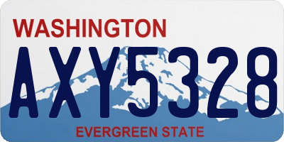 WA license plate AXY5328