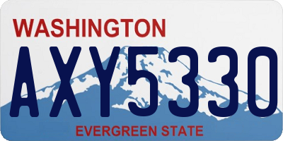 WA license plate AXY5330