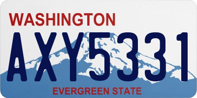 WA license plate AXY5331