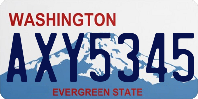 WA license plate AXY5345
