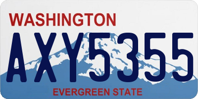 WA license plate AXY5355