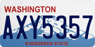 WA license plate AXY5357