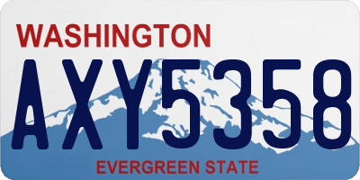 WA license plate AXY5358