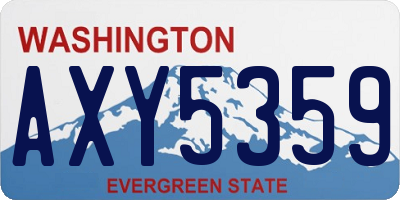 WA license plate AXY5359