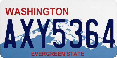 WA license plate AXY5364