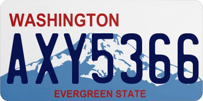 WA license plate AXY5366