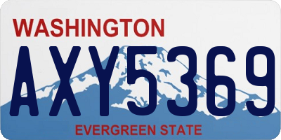 WA license plate AXY5369