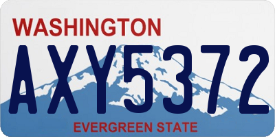 WA license plate AXY5372