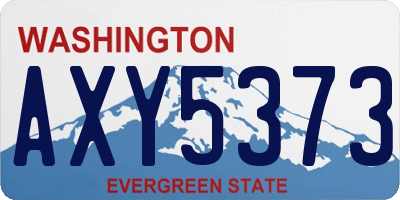 WA license plate AXY5373