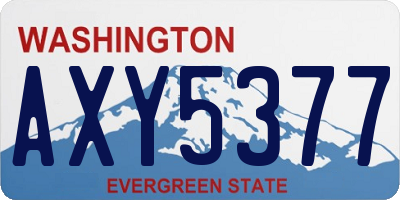 WA license plate AXY5377