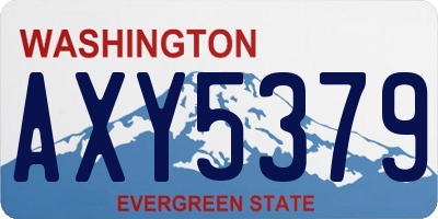 WA license plate AXY5379